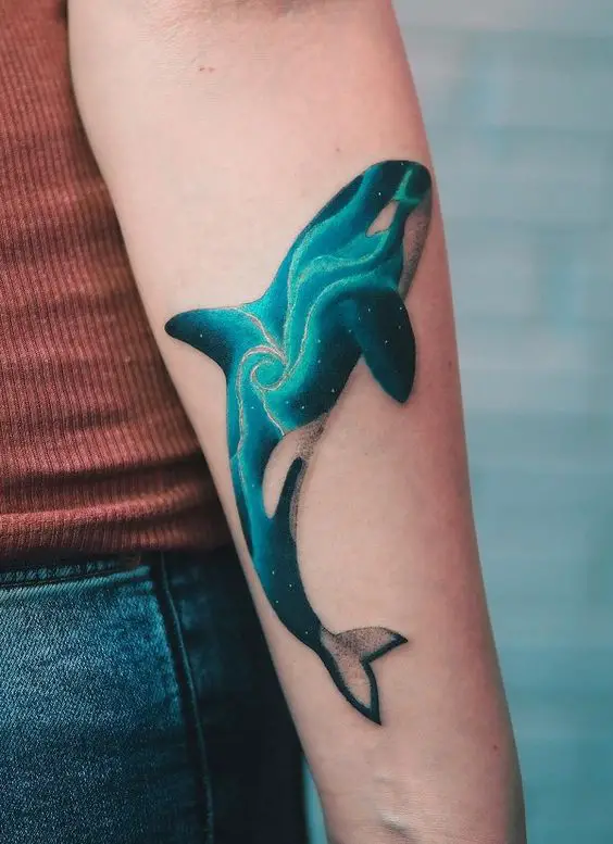 Blue whale tattoo 1