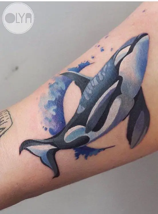Blue whale tattoo 2