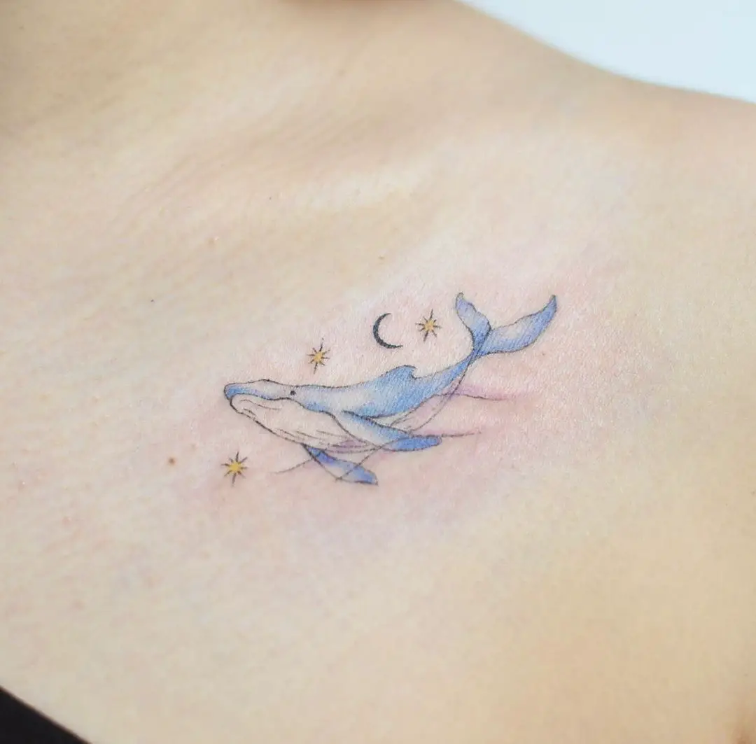 Blue whale tattoo by naghi rainfall