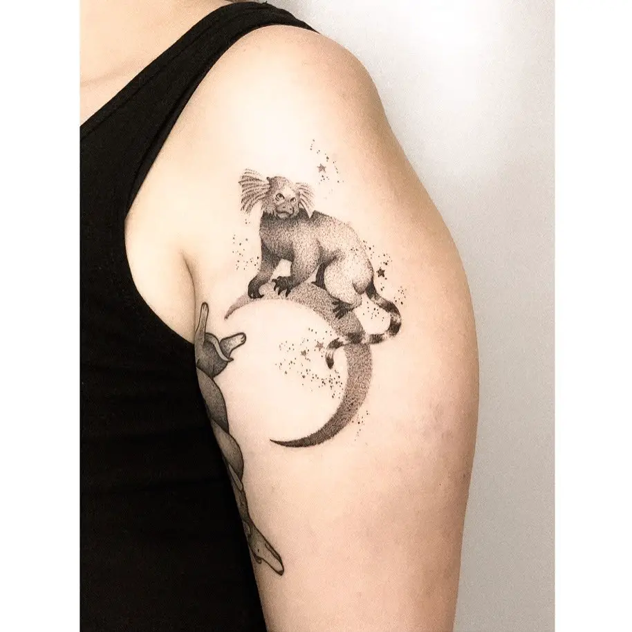 Cartoon design monkey tattoo by miki tatuuje