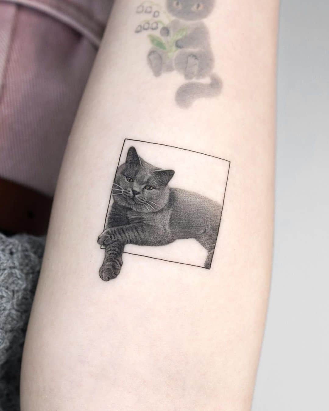 Cat tattoo by dorok.tattoo