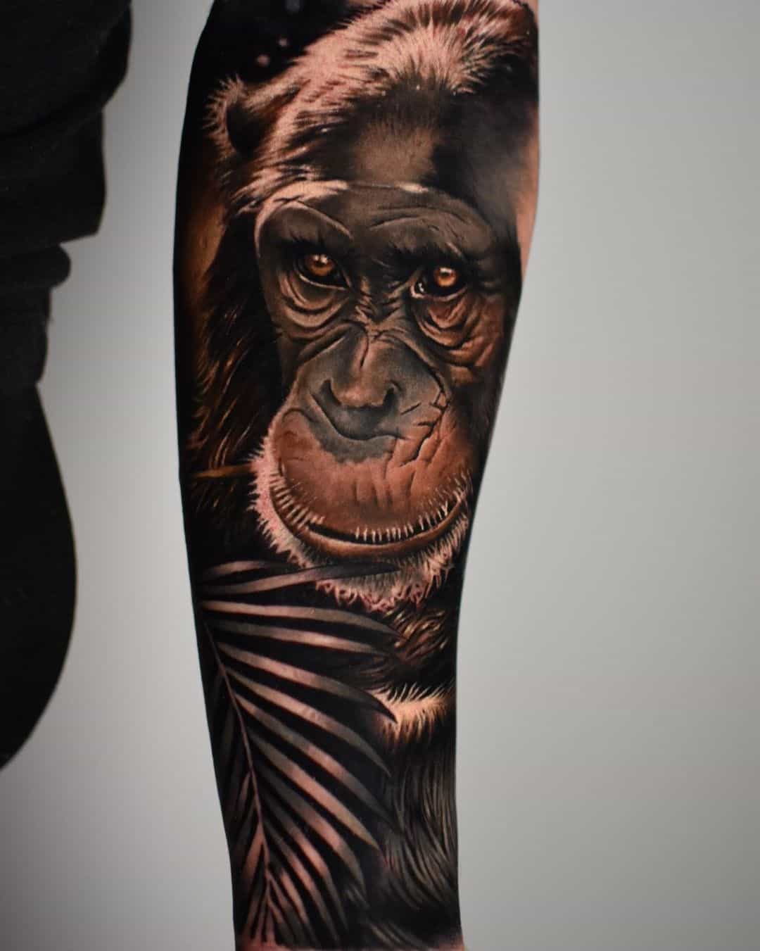 Chimpanzee tattoo by k peanut