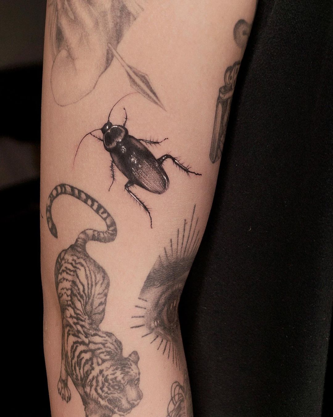 Cockroach tattoo by ladyboitattooer