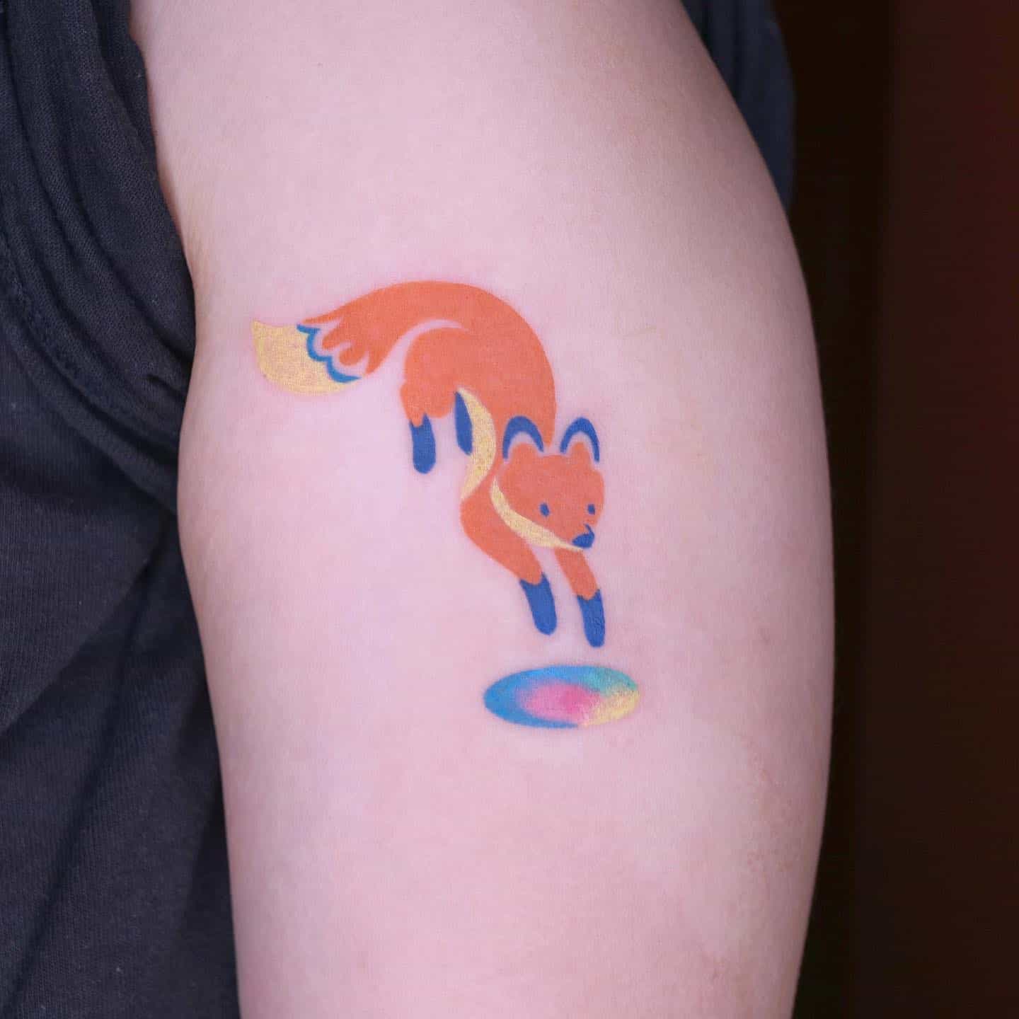 Cute fox tattoo by u oooops