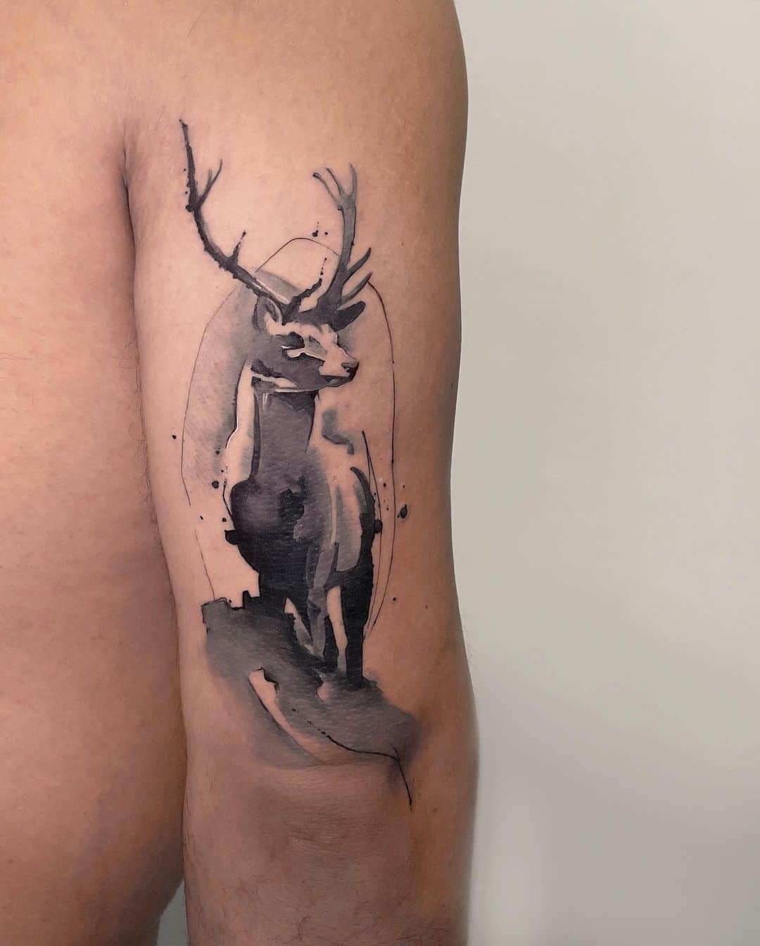 Deer tattoo by elias.ap