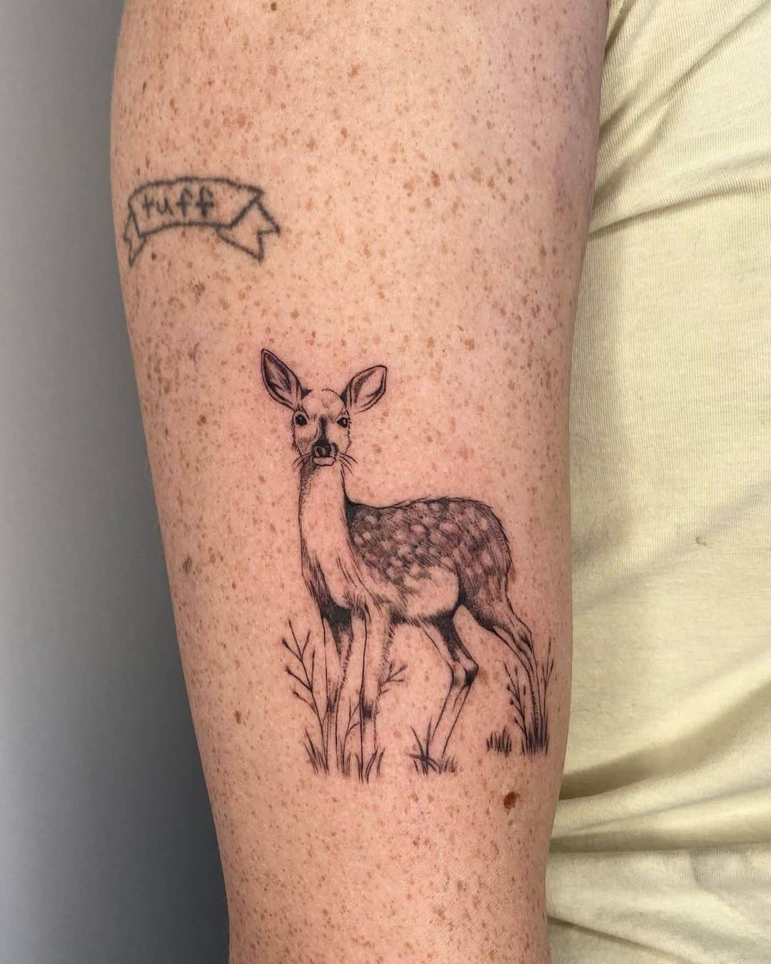 Deer tattoo by local p0ke