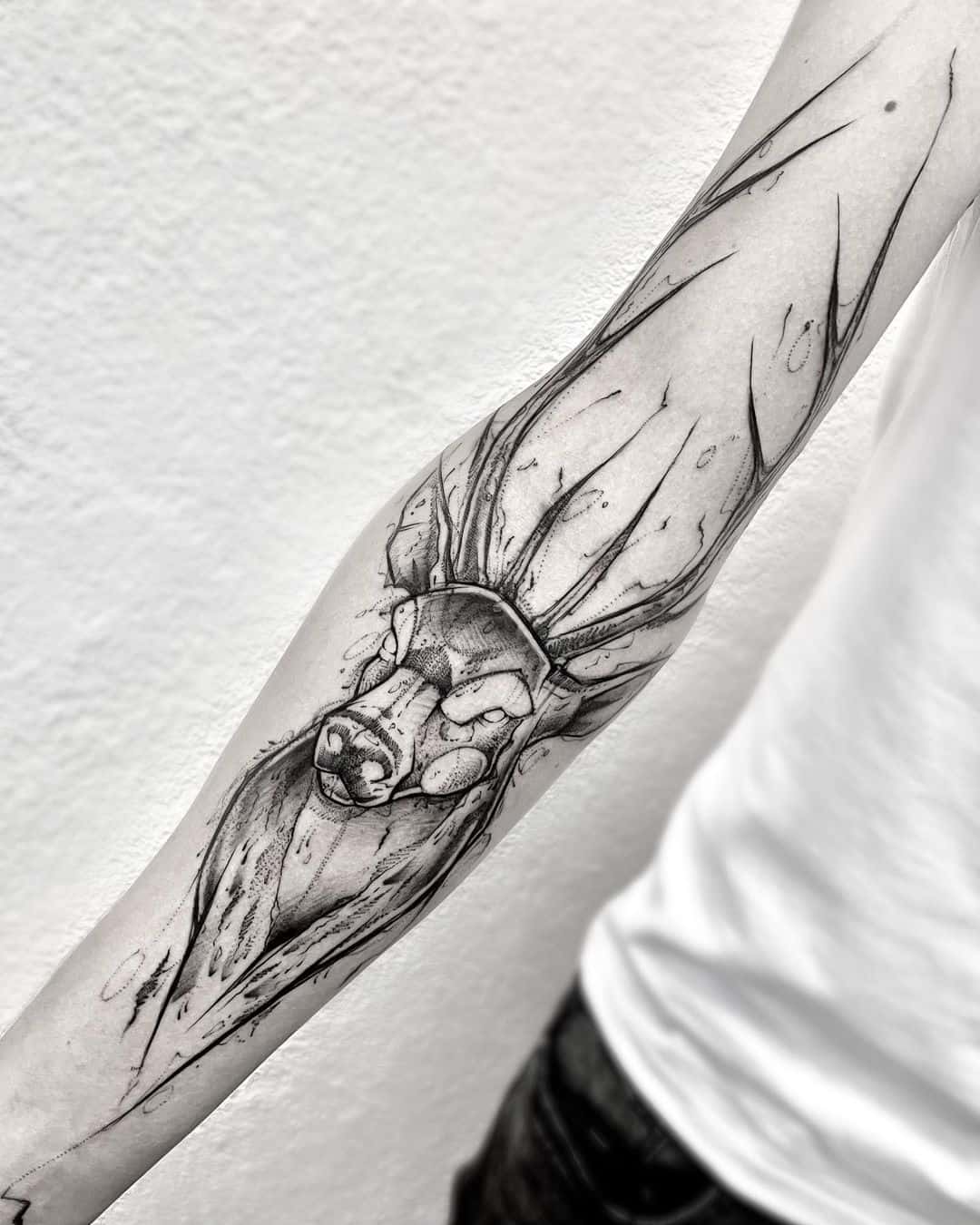 Deer tattoo by robertszablewski