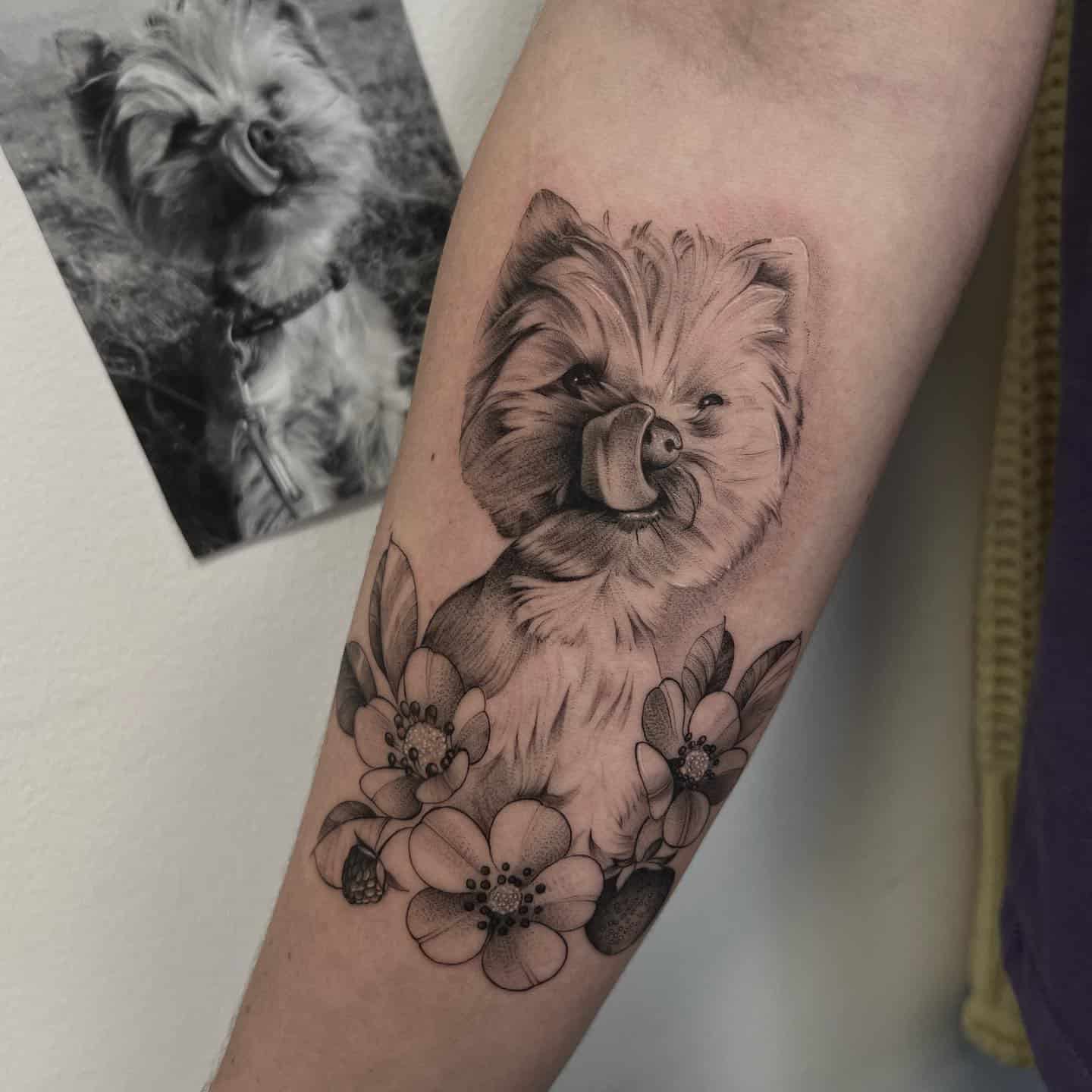 Dog tattoo by szopu tattoo