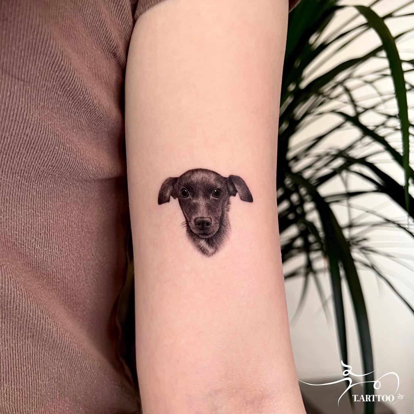Dog tattoo by t.arttoo jui