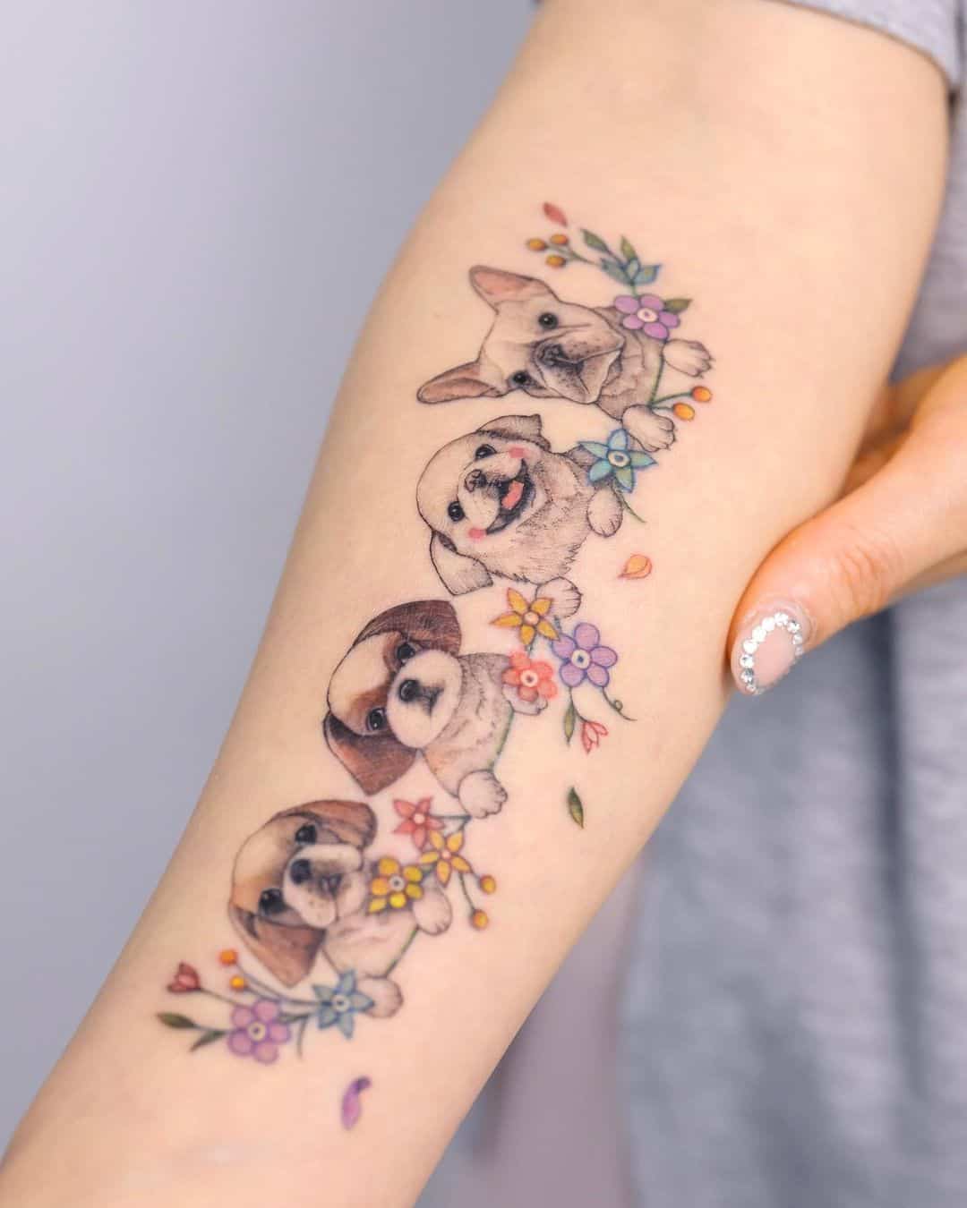 Dogs tattoo by jooyoung tt