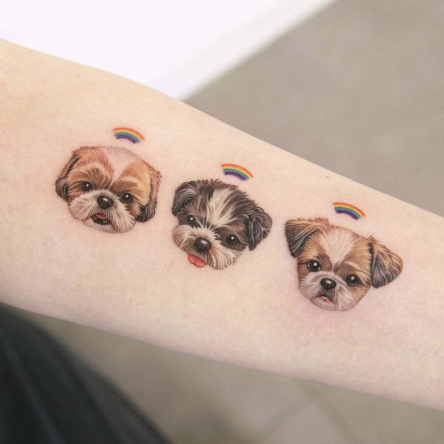Dogs tattoo by tattooist nanci