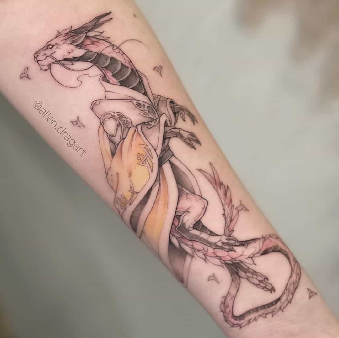 Dragon tattoo by alien.dragart