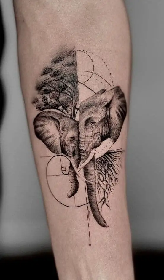Elephant tattoo 1