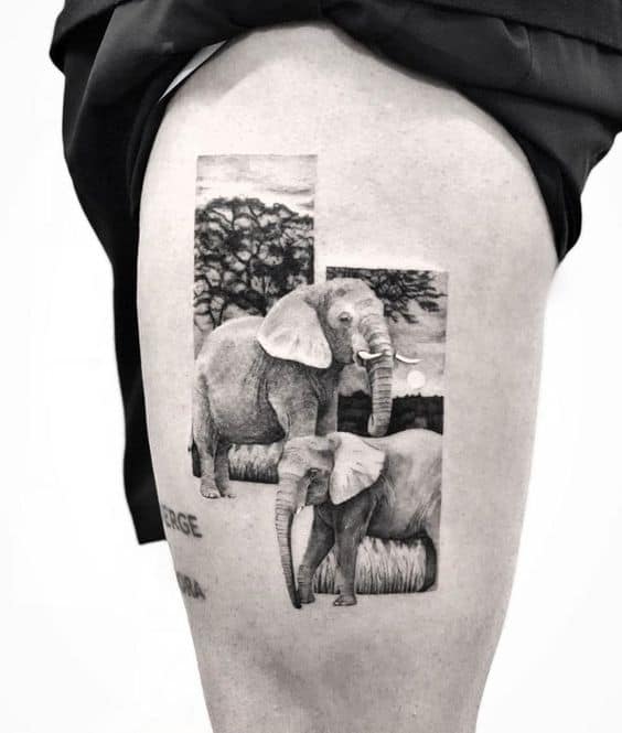 Elephant tattoo 3