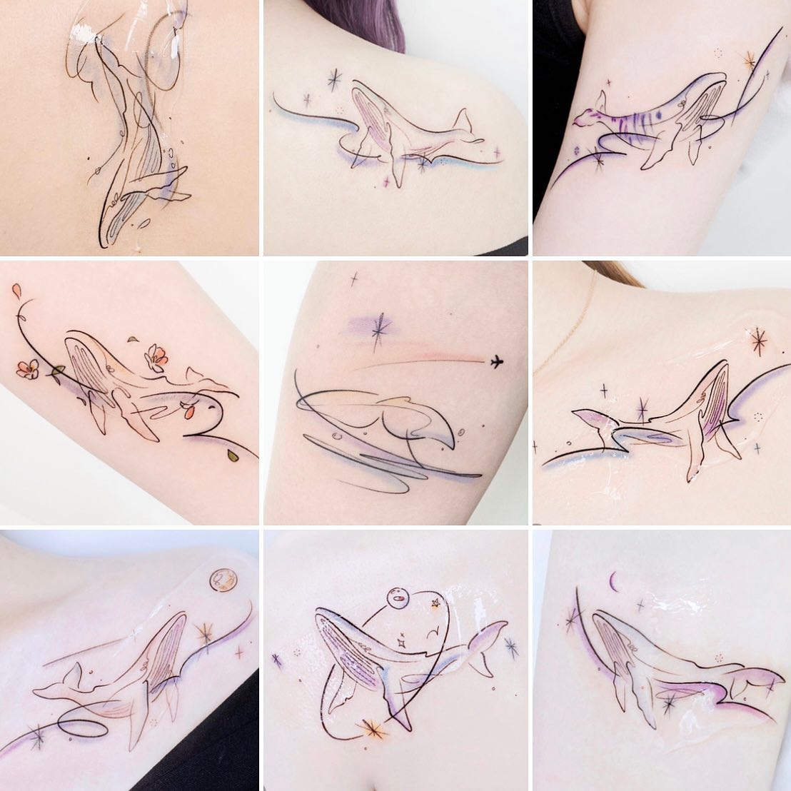 Fineline whale tattoo by heim tattoo