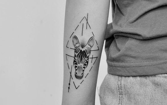 Fineline zebra tattoo 2
