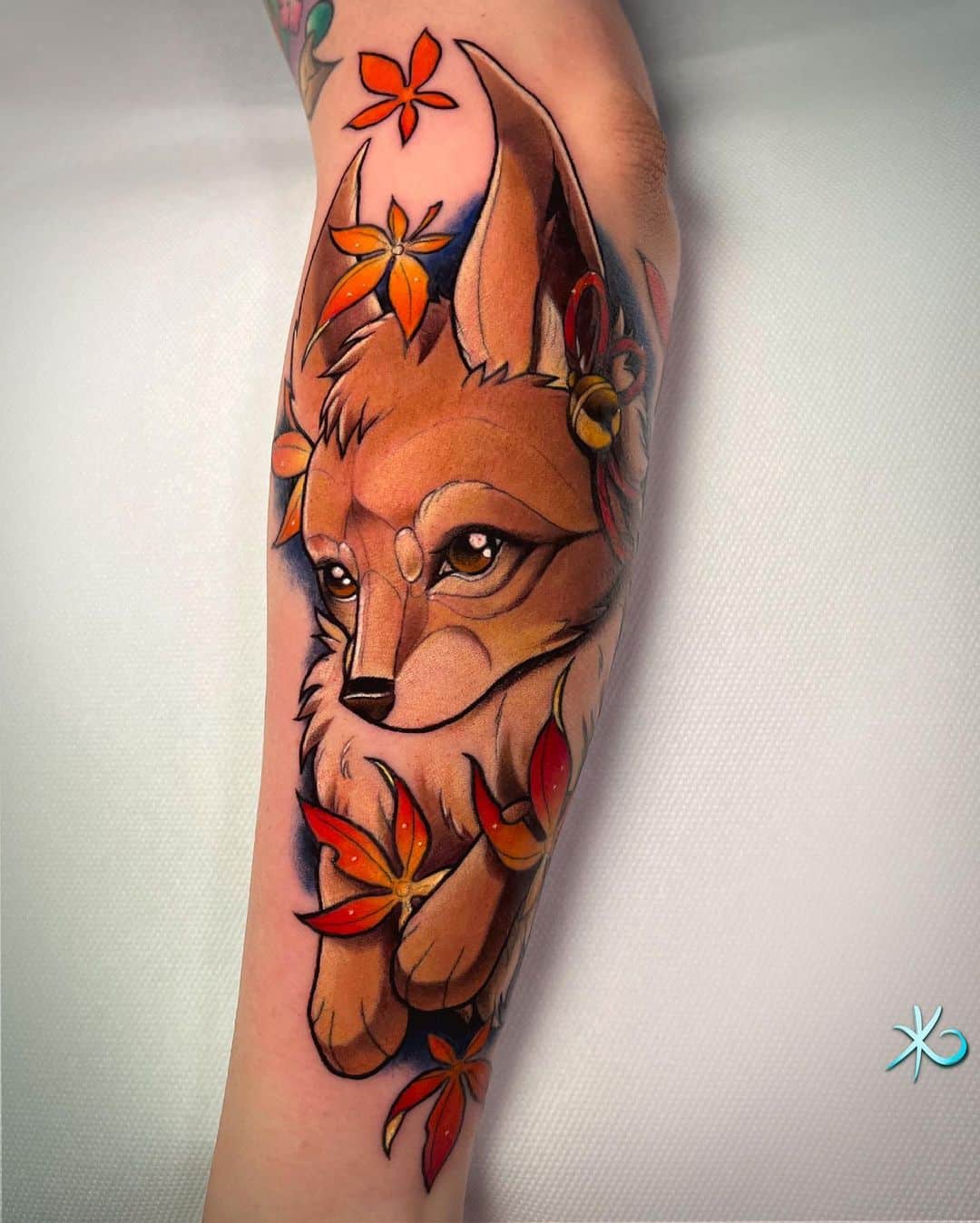 Fox tattoo by kyriakaiju