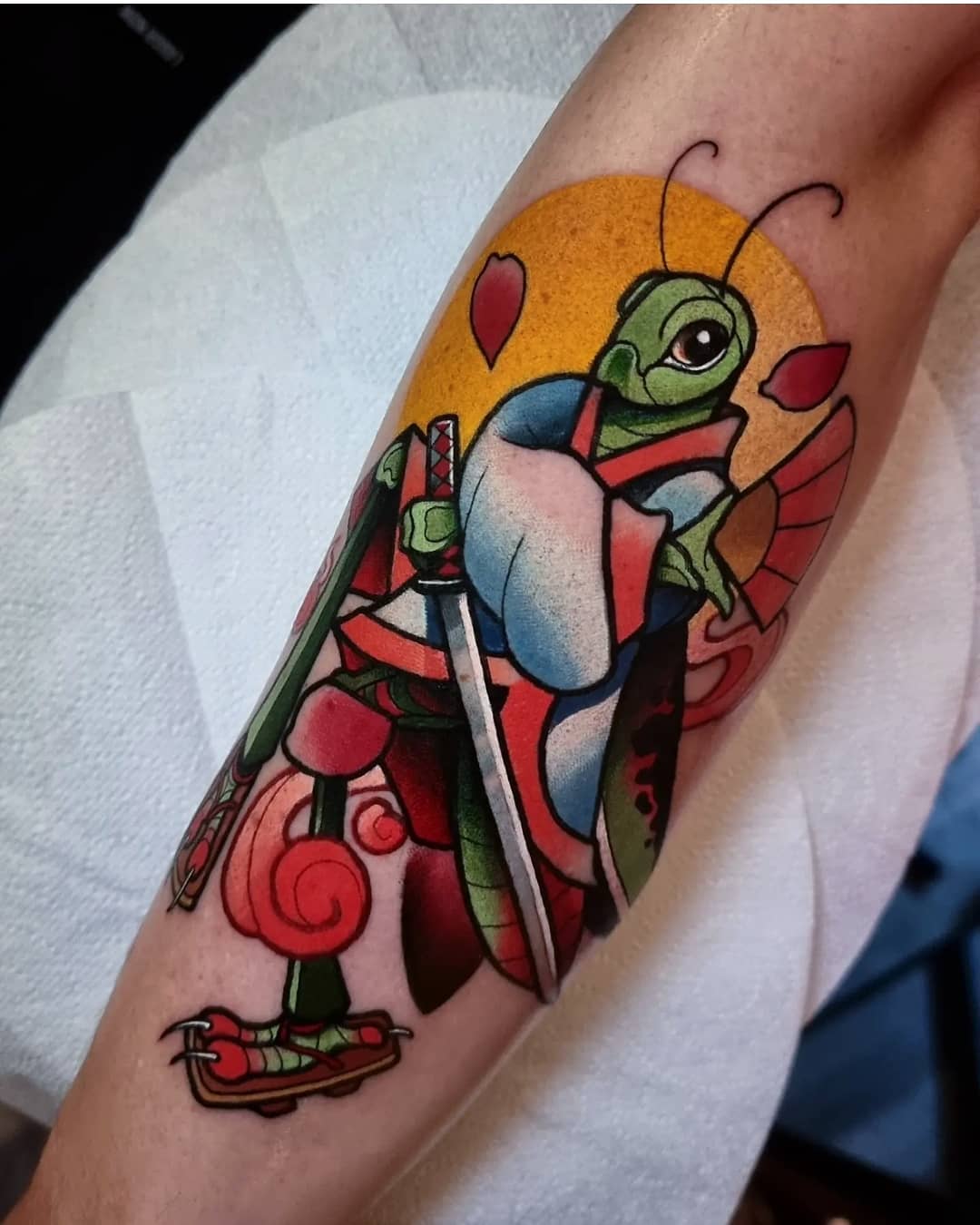Grasshopper tattoo by stevenblance