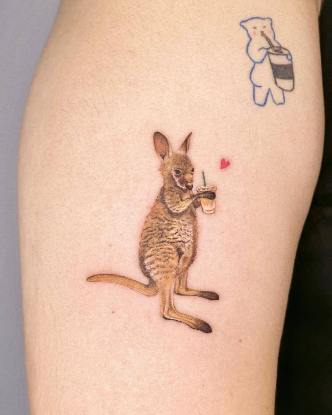 Kangaroo tattoo by dianaiitattoo