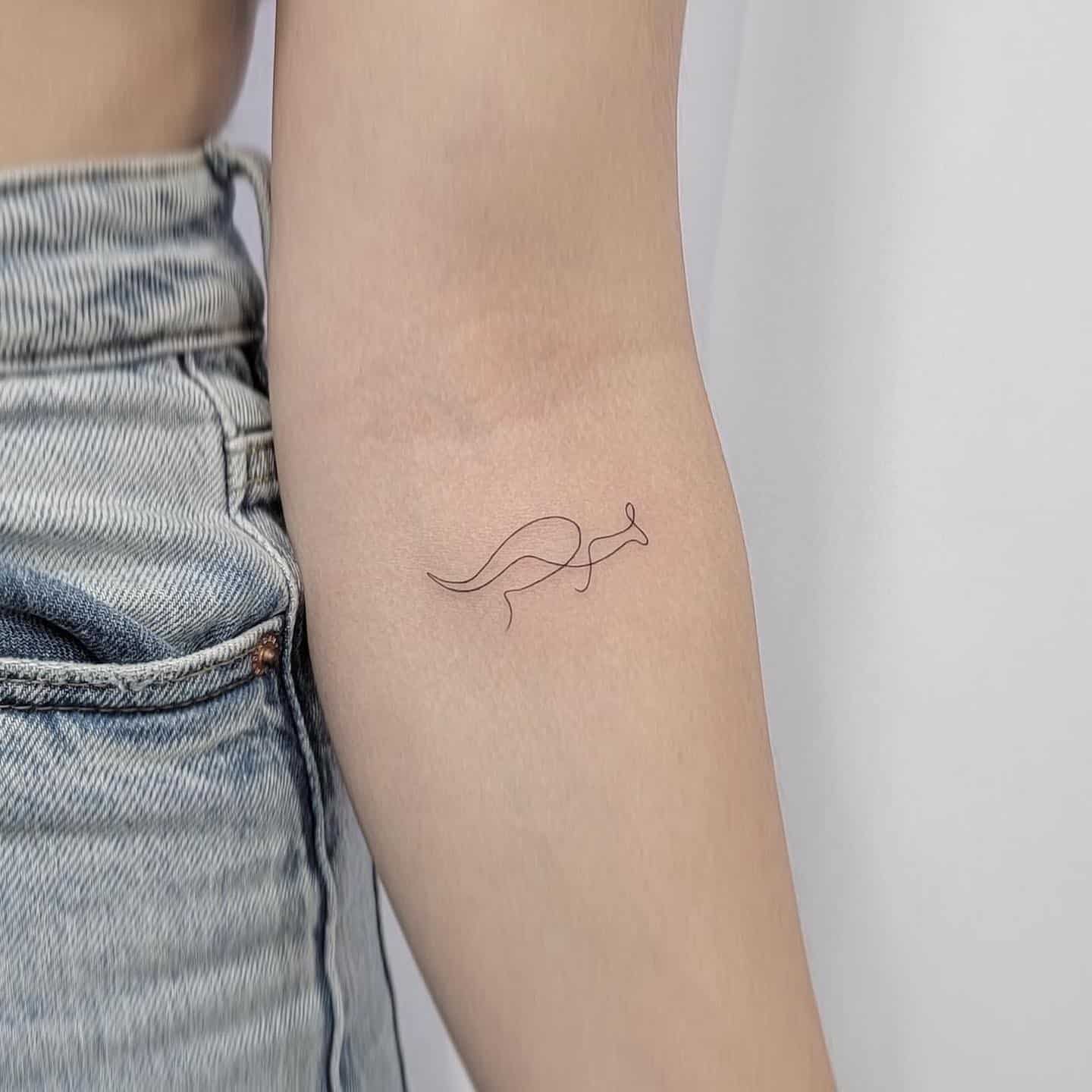 Kangaroo tattoo by tattooer owen