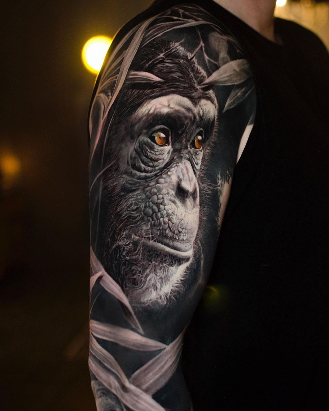 Monkey tattoo design by megustattoogallery