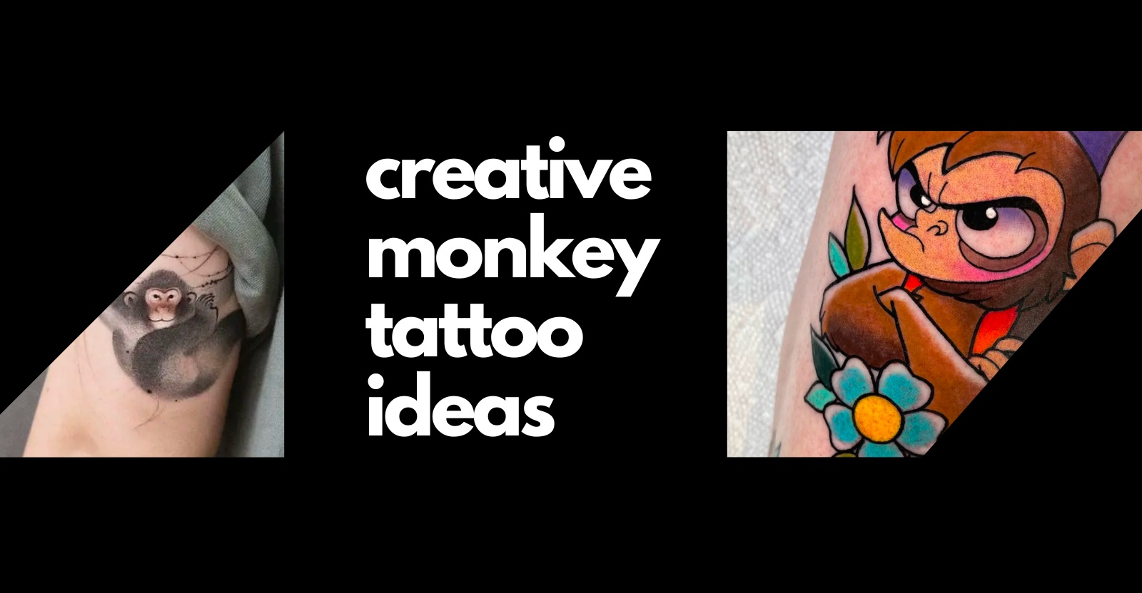 different monkey tattoo ideas
