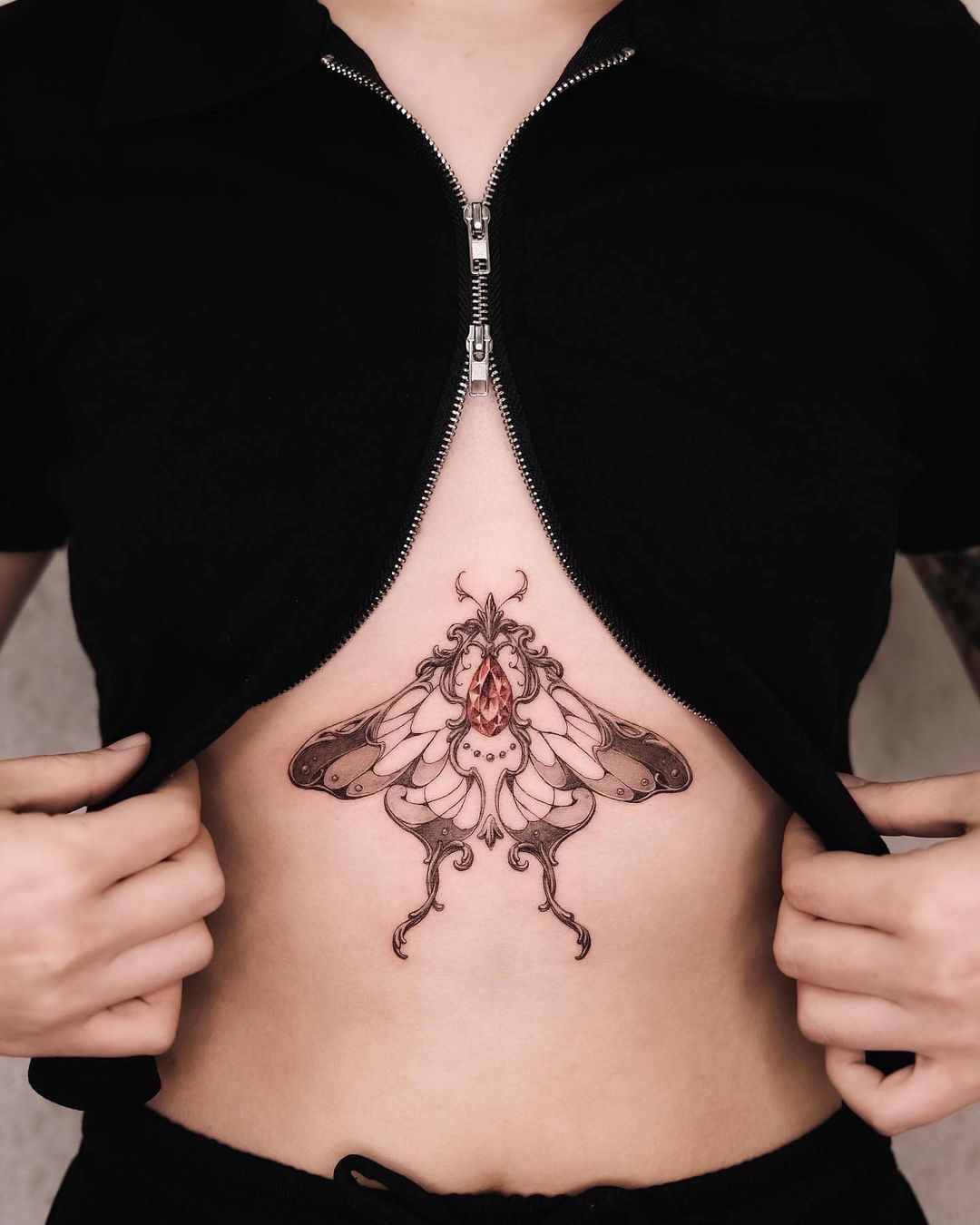 Moth tattoo by auua.tattoo