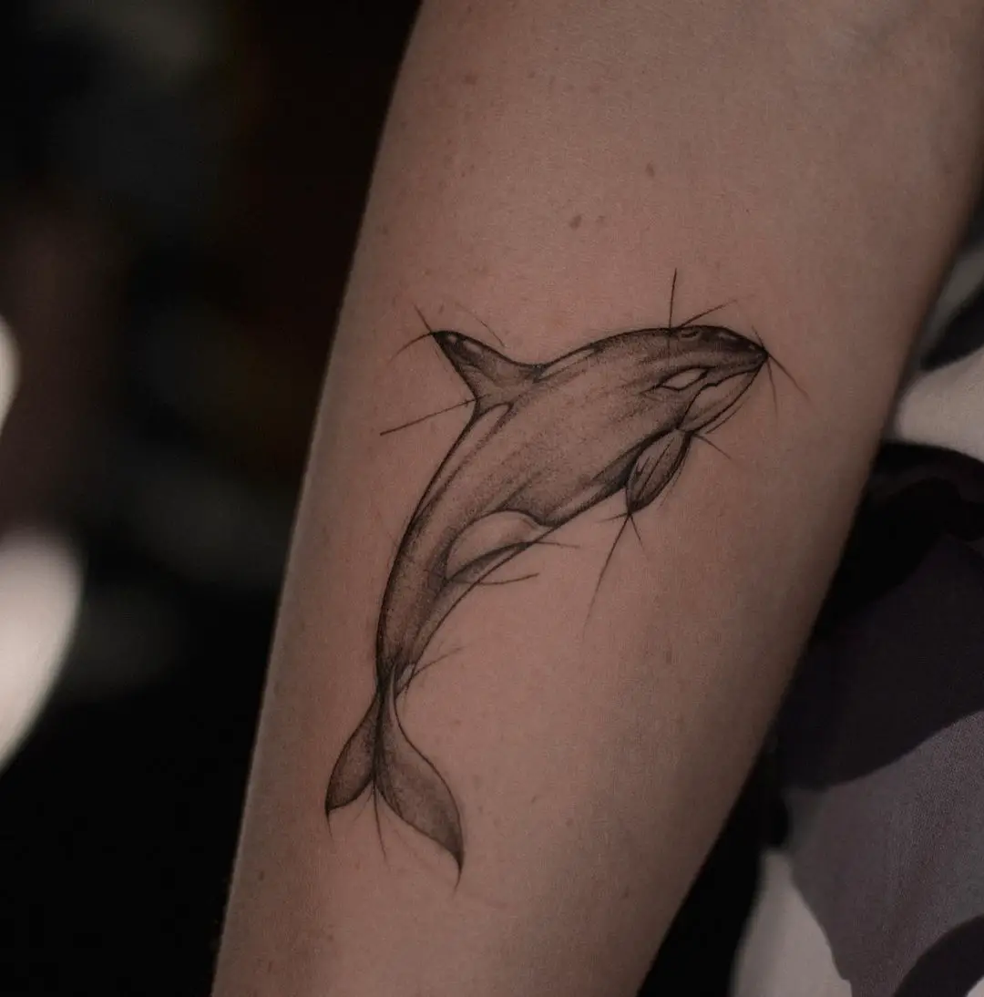 Orca whale tattoo by snegirink