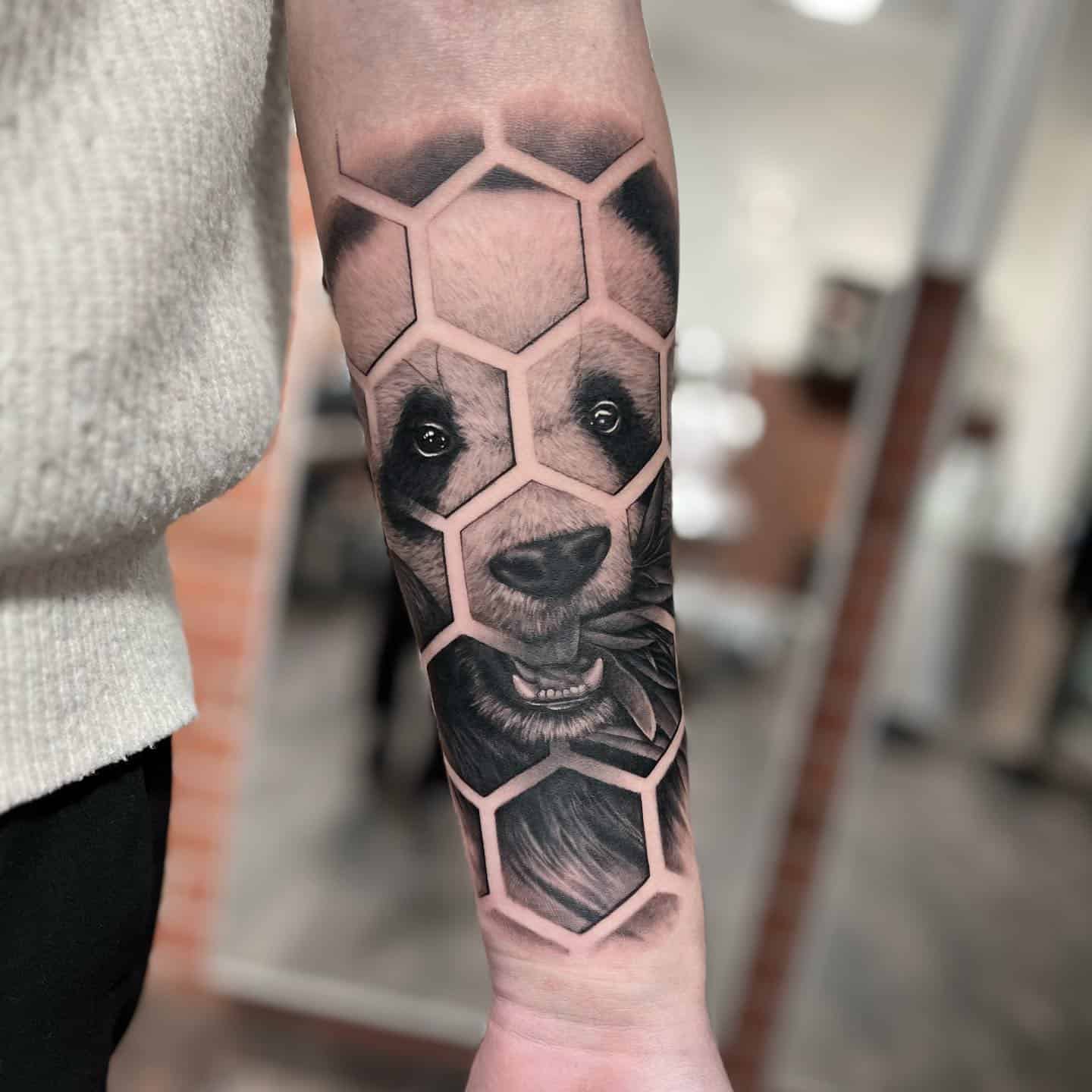 Panda tattoo by skulltattoosbadvilbel