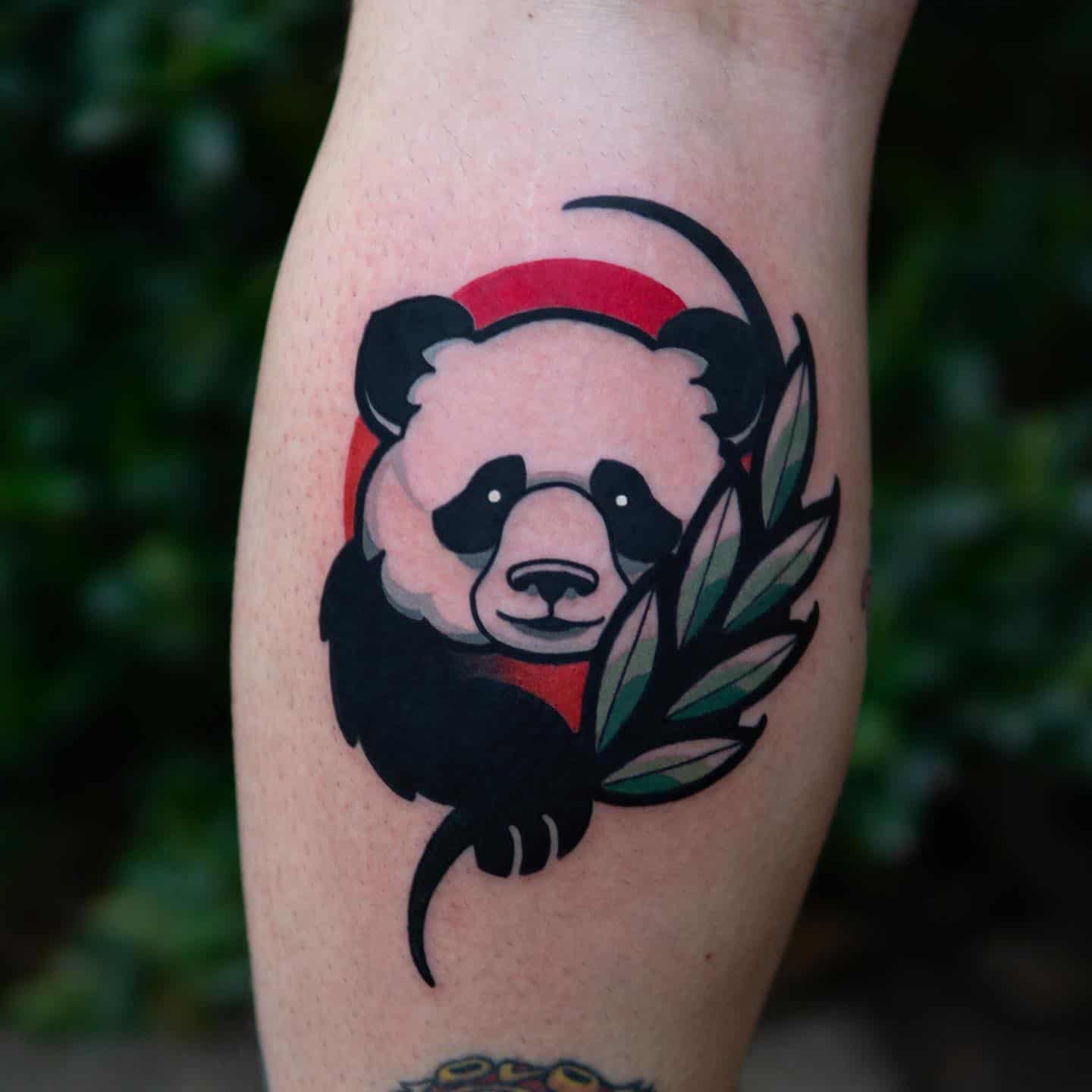 Panda tattoo by yubtattoo