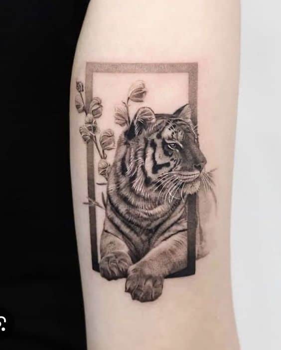 Realistic tiger tattoo 2