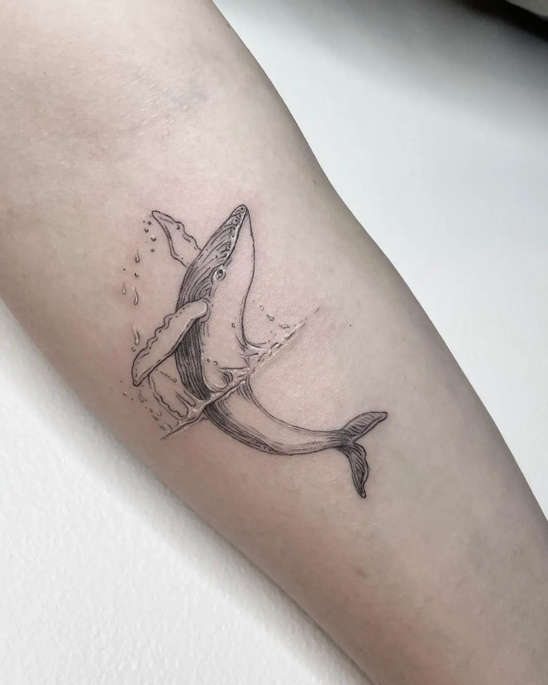 Simple whale tattoo by zezitattoo 2