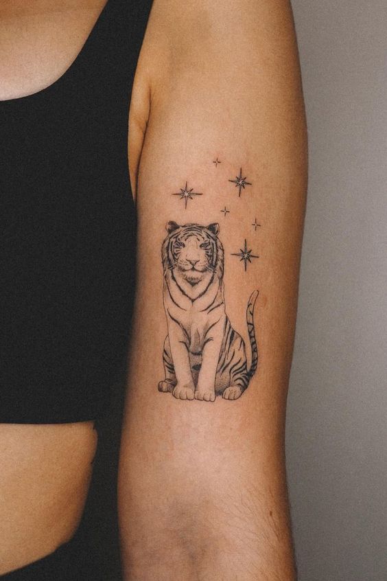 Small tiger tattoo 2