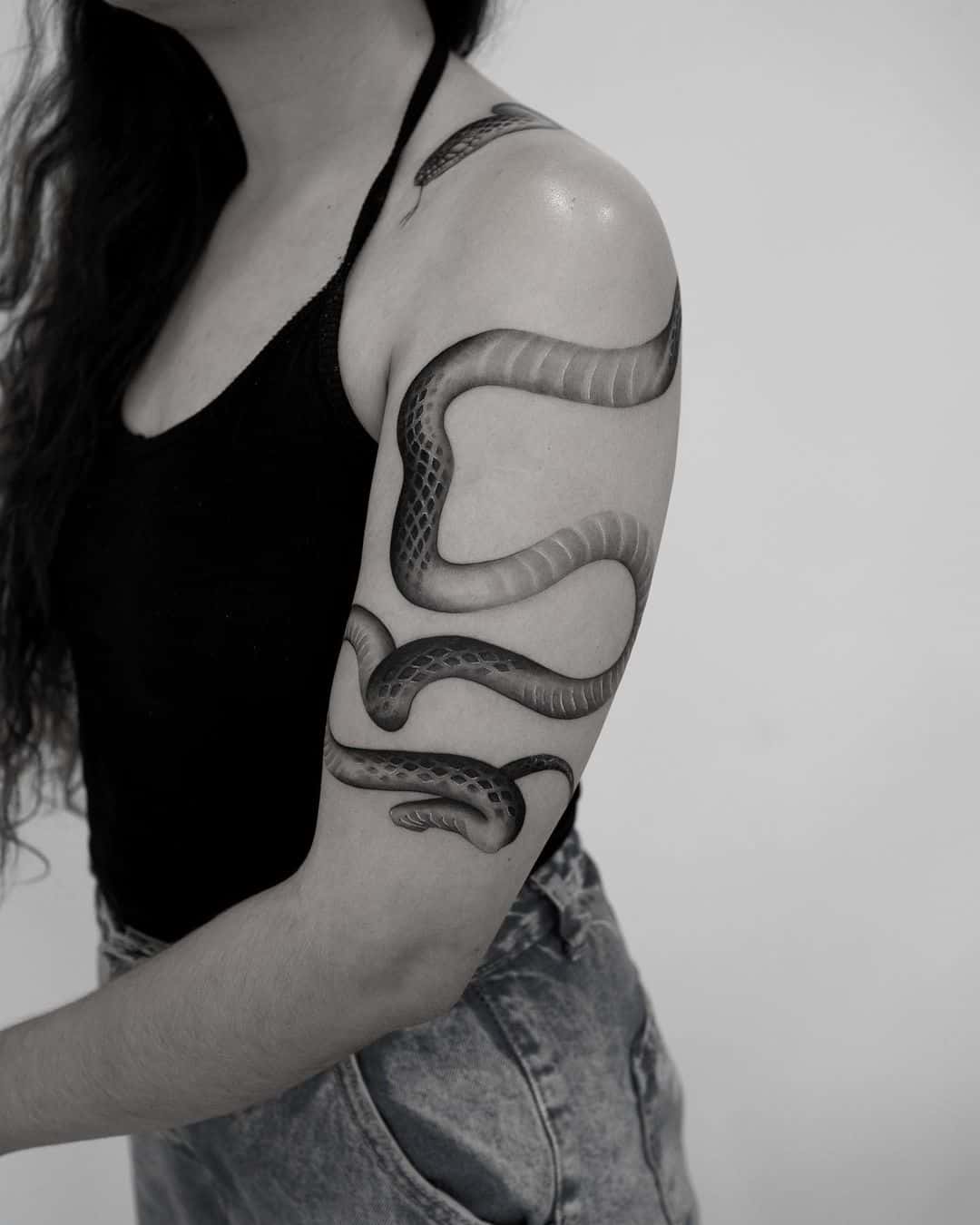 Snake tattoo by felipeabelart