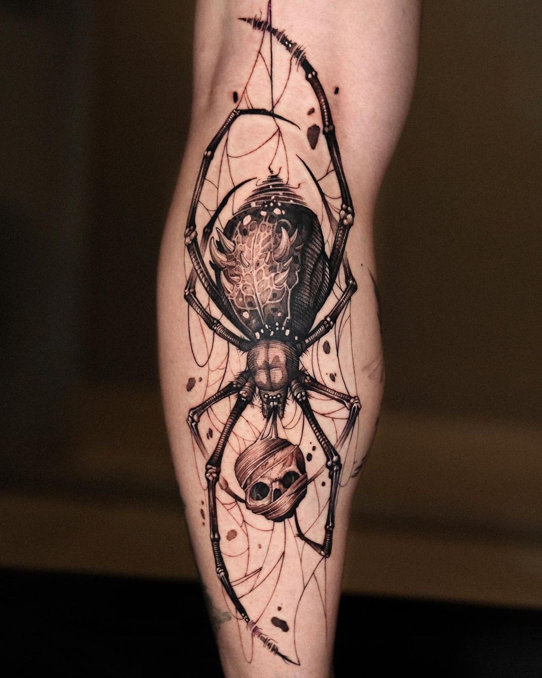 Spider tattoo by apso tattoo