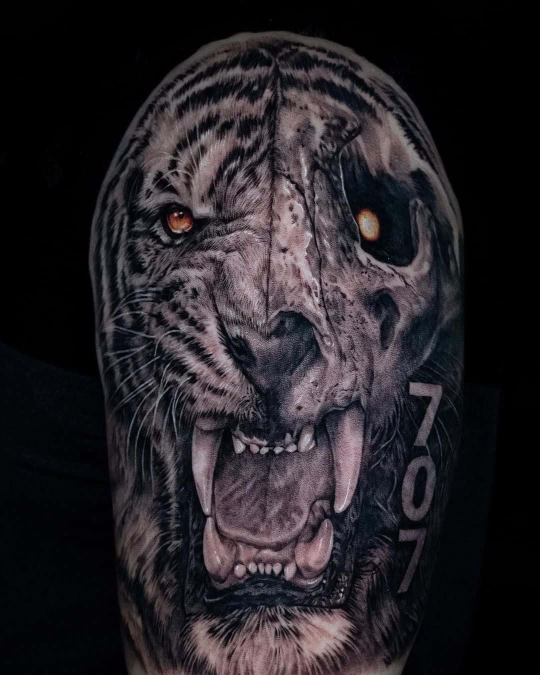 Tiger portrait by tattooist bega