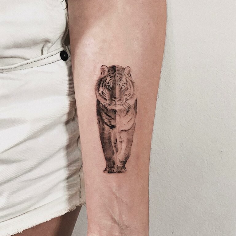 Impressive Tiger Tattoo Ideas For The Lower Arm