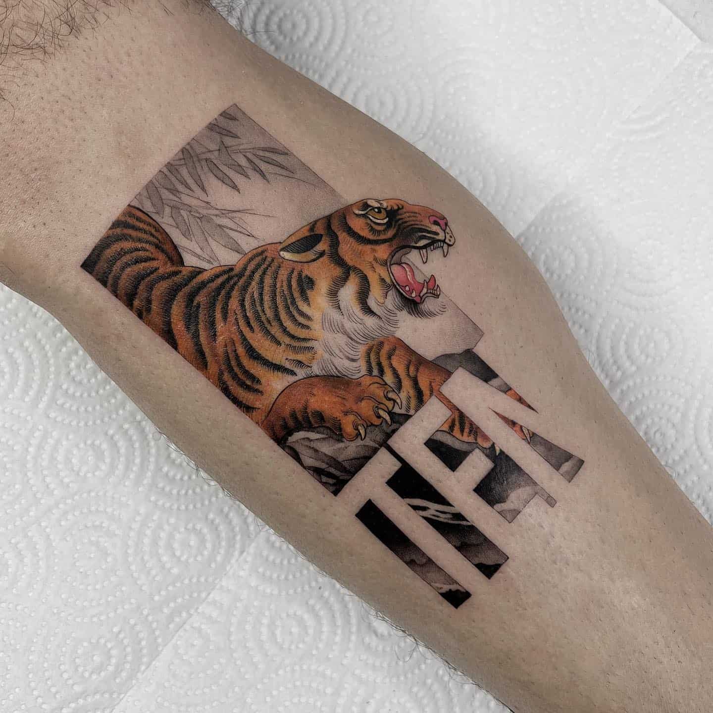 Tiger tattoo by inktotalart