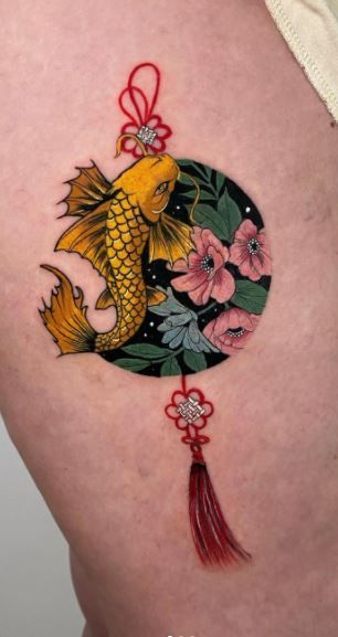 Traditional koi fish tattoo 2