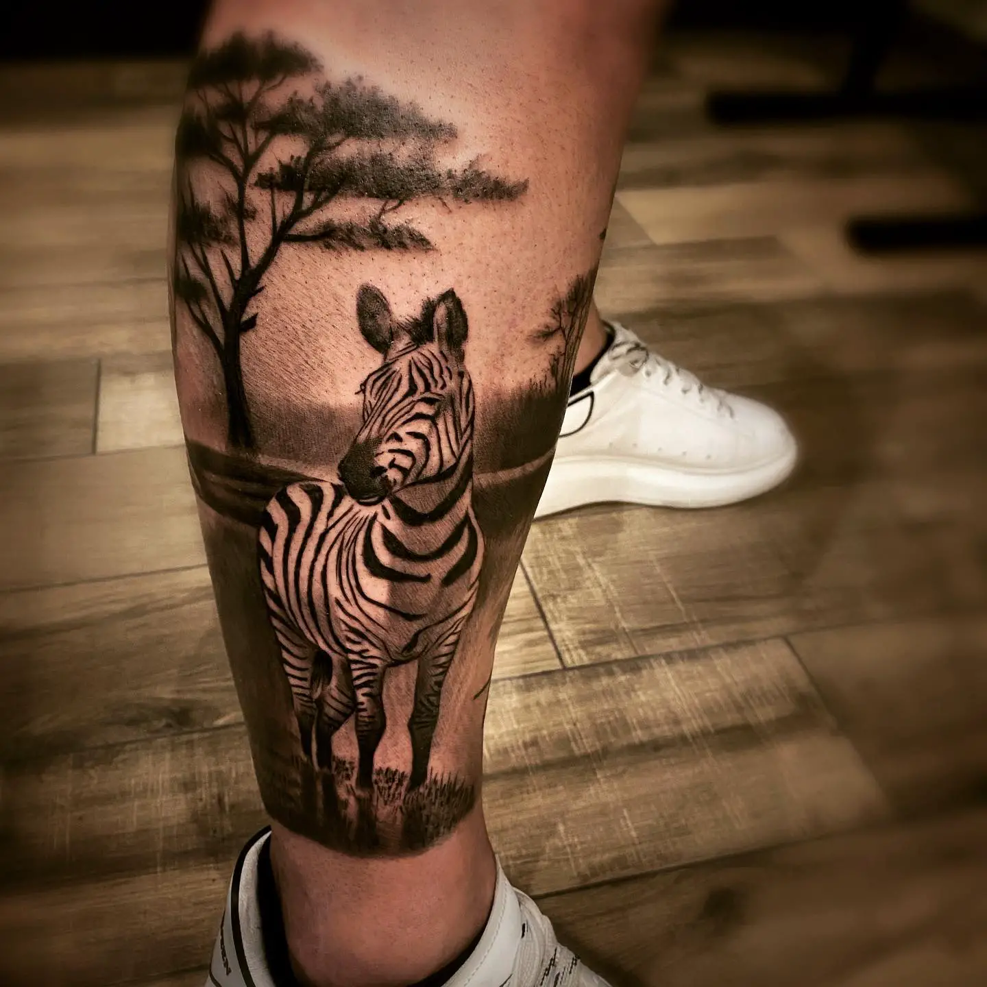 Zebra portrait tattoo by mastro tattoo