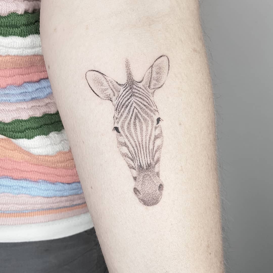 Zebra tattoo by die monde