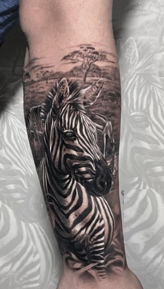 Zebra tattoo design 2
