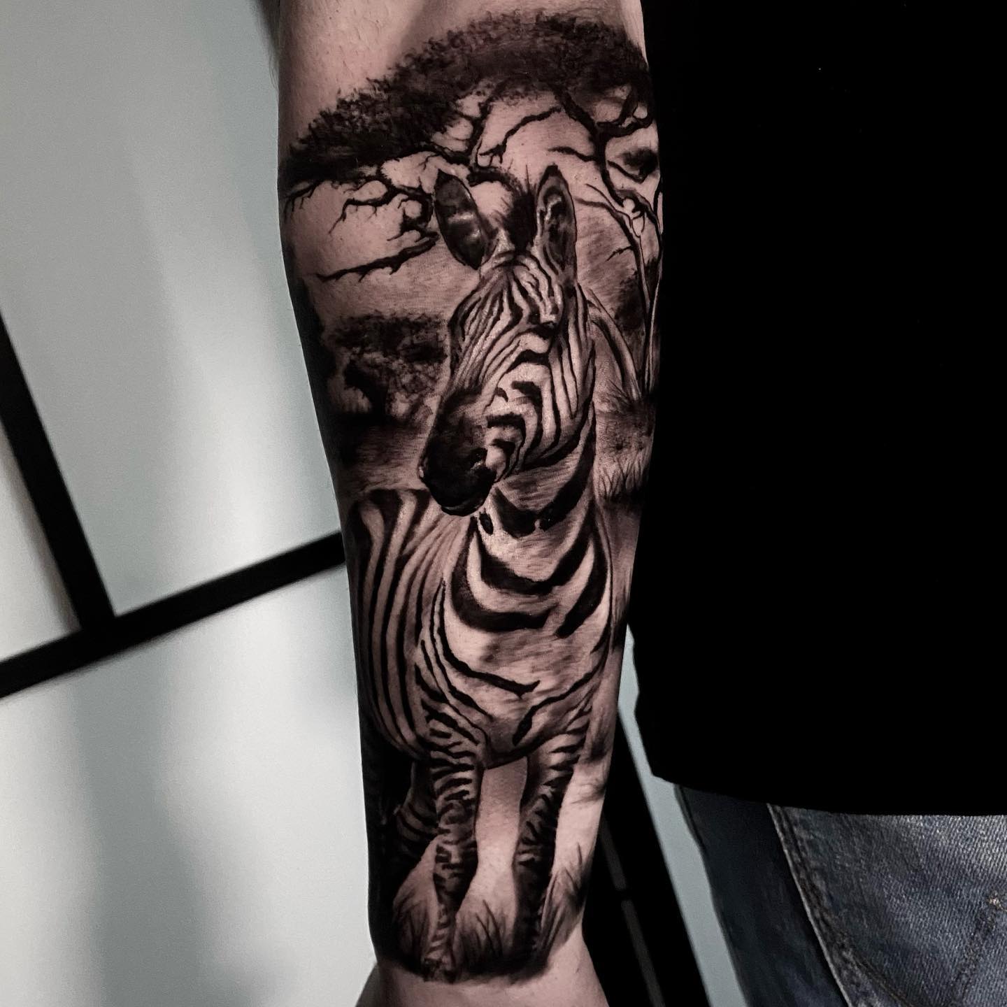 Zebra tattoo design by kesy ink
