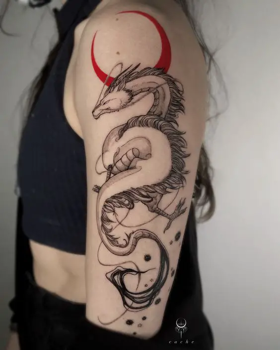 Arm dragon tattoo 2