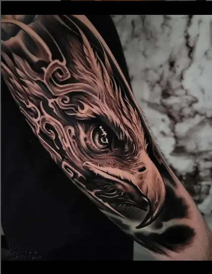 Arzetc eagle tattoo by gagecheesmantattoos
