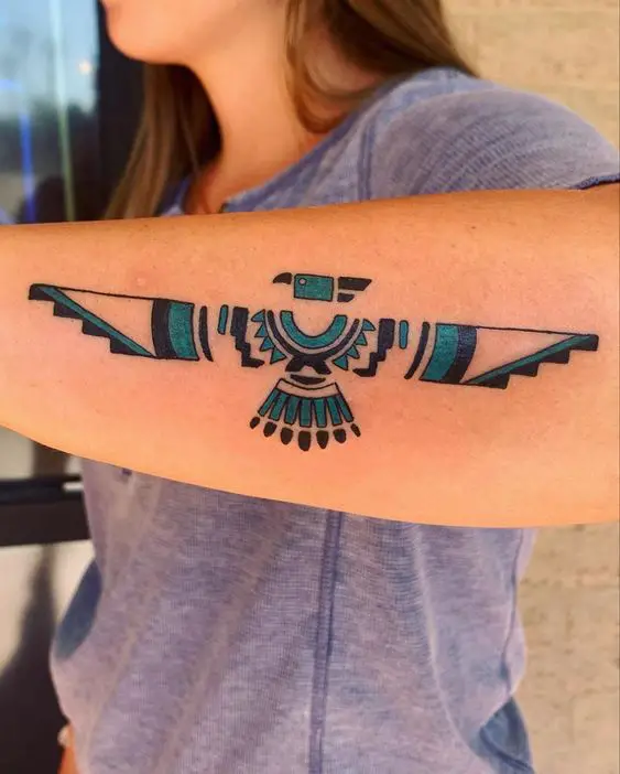 Aztec eagle tattoo 2