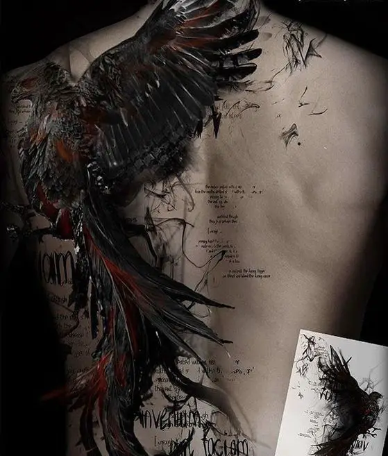 Back eagle tattoo 1