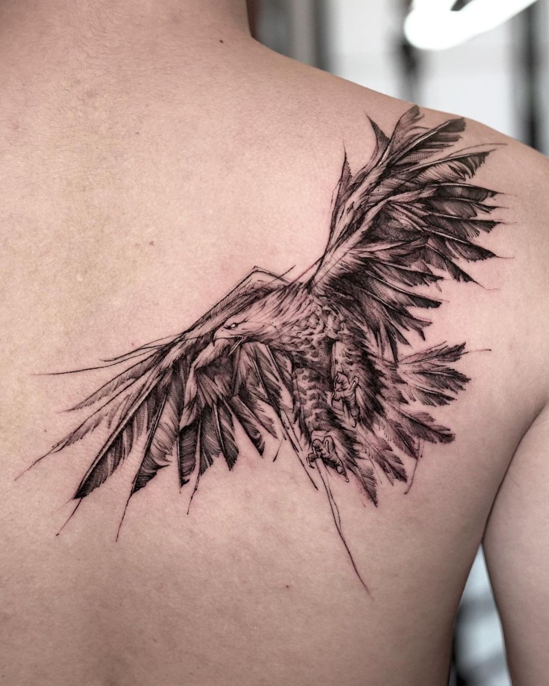 Bald eagle tattoo by bk tattooer