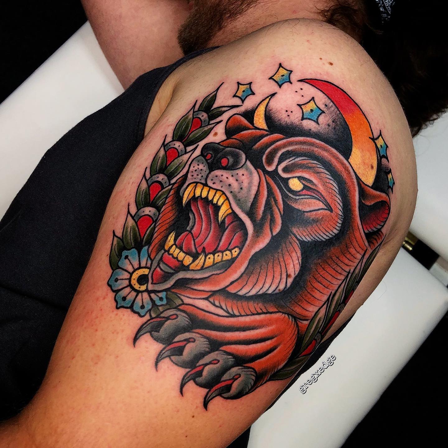 Bear tattoo by