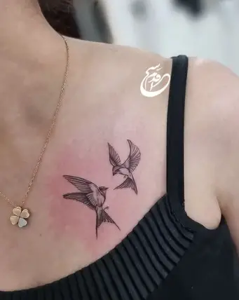 Bird tattoo for women by saharaghdam.tat